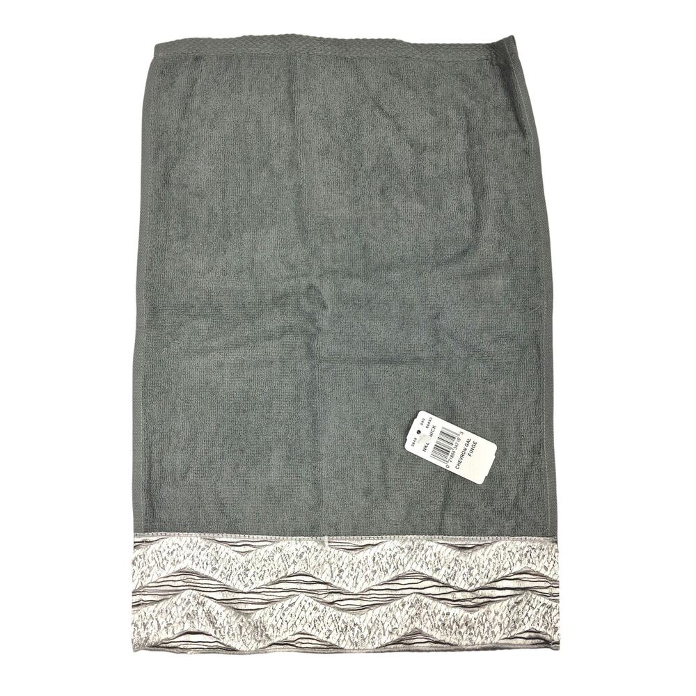 Avanti Galaxy Chevron 11x18 Fingertip Towel Plush Cotton Bath Shimmering New